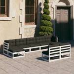 Garten-Lounge-Set (9-teilig) 3009738-2 Anthrazit - Weiß