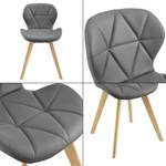 Lot de 4 Chaises Älmhult Similicuir Gris