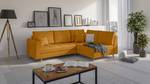 Ecksofa Amber Gelb - Massivholz - Textil - Holzart/Dekor - Holz teilmassiv - 231 x 81 x 161 cm