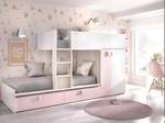 Etagenbett JUANITO Pink - Holzwerkstoff - 108 x 150 x 275 cm