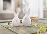 Hase Goldmuster Set 2tlg. Grau - Porzellan - 5 x 15 x 3 cm