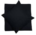 Bettwäsche Uni schwarz 135 x 200 cm Schwarz - Textil - 135 x 4 x 200 cm
