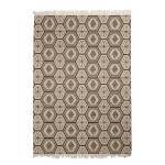 Tapis kilim MALSA REVERSIBLE Gris - Fourrure véritable - 200 x 5 x 290 cm