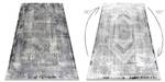 Tapis Vinci 1417 Moderne Géométriqu Gris - Textile - 80 x 1 x 150 cm