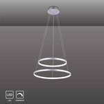 LED Pendellampe RING silber Silber - Metall - 50 x 120 x 50 cm