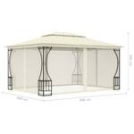 Pavillon 3002142 Creme - Breite: 400 cm