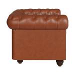 Fauteuil Chesterfield Marron - Cuir véritable - 88 x 75 x 79 cm