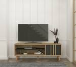TV Lowboard Malmo Saphir Anthrazit Grau - Holzwerkstoff - 140 x 50 x 40 cm