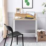 Schreibtisch 2-stöckig Braun - Holzwerkstoff - 50 x 90 x 80 cm