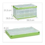 Lot de 8 boîtes de rangement à couvercle Vert - Matière plastique - 60 x 32 x 40 cm