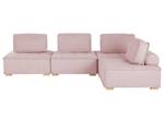 Modulsofa TIBRO 4-tlg Eiche Hell - Pink