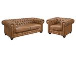 Couchgarnitur BRENTON 2er-Set Braun