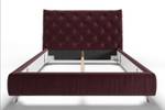 Bett ANNY Polsterbett Velvet Violett - 236 x 111 cm