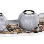 Tablett & Steinen mit Teelichthalter