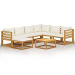 Garten-Lounge-Set (8-teilig) 3009697-17 Weiß - Massivholz - Holzart/Dekor - 68 x 29 x 68 cm