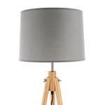 Lampe sur pied FLORA Crème - Gris - Bois