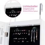 Schmuckschrank mit LED Beleuchtung Weiß - Holzwerkstoff - 10 x 120 x 36 cm