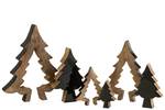 Weihnachtsbaum Chalet Chic Schwarz - Holz teilmassiv - 26 x 4 x 30 cm