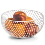 Obstkorb aus Metall, Ø 26,5 cm, rot Weiß - Metall - 27 x 14 x 27 cm