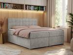 Boxspringbett CARMEN Platingrau - Breite: 120 cm - H4 - Textil