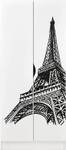 Armoire blanche  ROMA - Tour Eiffel Bois manufacturé - 43 x 162 x 70 cm