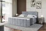 Boxspringbett MOETI-Z Hellgrau - Breite: 200 cm - H4