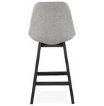 Tabouret De Bar TERESA Noir - Gris - Chêne foncé