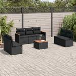 Gartensitzgruppe K651(8-tlg) Schwarz - Massivholz - 69 x 62 x 55 cm