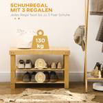 Schuhbank 837-320V00ND Braun - Bambus - 28 x 45 x 70 cm