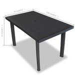 Table rectangulaire en pvc Gris - Matière plastique - 76 x 72 x 126 cm