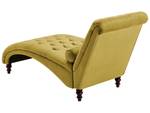 Chaise longue MURET Jaune moutarde - Chêne foncé - Jaune