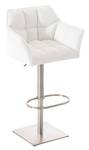 Tabouret de bar Damaso Lot de 2 Blanc - Argenté