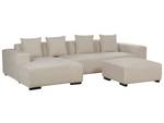 Ecksofa LUNGO 2-tlg Beige - Naturfaser - 285 x 62 x 160 cm