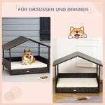 Hundehaus D02-029 Braun - Polyrattan - 98 x 70 x 69 cm