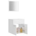 Meubles de Salle bain 804829 (lot de 2) Blanc - Bois manufacturé - Bois massif - 39 x 37 x 41 cm