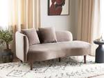 Chaiselongue CHAUMONT Beige - Eiche Dunkel - Taupe - Armlehne davorstehend rechts - Ecke davorstehend links