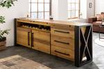 Sideboard THOR Schwarz - Braun - Metall - Massivholz - 193 x 76 x 45 cm