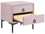 Table de chevet SEZANNE Noir - Rose foncé