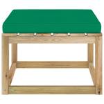 Fußhocker 3009699-2 Grün - Massivholz - Holzart/Dekor - 60 x 37 x 60 cm