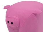 Pouf animal PIGGY Chêne clair - Rose foncé