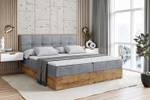 Boxspringbett LOLLI7 Grau - Breite: 160 cm - H3