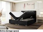 Boxspringbett Antonio Silver Schwarz - 160 x 214 cm - H3