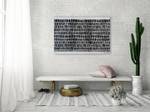 Tableau peint A Thousand Guises Noir - Blanc - Bois massif - Textile - 120 x 80 x 4 cm