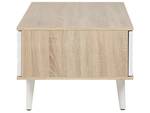 Table basse SWANSEA Marron - Blanc - Bois manufacturé - 120 x 46 x 60 cm