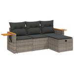 Garten-Sofagarnitur -K-1407 ( 4-tlg ) Grau - Massivholz - 69 x 62 x 55 cm