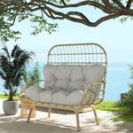 Gartensofa 860-323V00LG Grau - Polyrattan - 72 x 126 x 126 cm