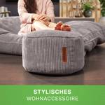 Sitzsack-Hocker Pouf "Cord" 45x25cm Grau