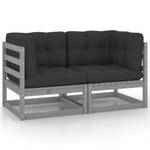 Gartensofa (2er Set) 3007914-4 Grau