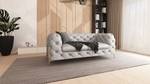 Chesterfield Sofa 2-Sitzer Klareno Grau