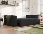 Sofa Bali Schwarz - Holzwerkstoff - 255 x 59 x 105 cm